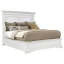 The appearance of McKinney Queen LED Light Panel Bed In Vintage White designed by Coaster in the traditional interior design. This vintage white piece of furniture  was selected by 1StopBedrooms from McKinney Collection to add a touch of cosiness and style into your home. Sku: 215871QB1;215871QB2;215871QB3. Bed Type: Panel Bed. Bed Size: Queen. Material: Poplar.