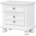 The appearance of Meade Nightstand In White designed by Glory in the modern / contemporary interior design. This white piece of furniture was selected by 1StopBedrooms from Meade Collection to add a touch of cosiness and style into your home. Sku: G8975-N. Material: Wood.
