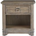 The appearance of Meadowbrook 1 Drawer Nightstand In Sand designed by American Woodcrafters in the country / farmhouse interior design. This sand piece of furniture was selected by 1StopBedrooms from Meadowbrook Collection to add a touch of cosiness and style into your home. Sku: 2600-410. Material: Hardwood.