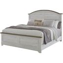 The appearance of Meadowbrook Arched Queen Bed with Sand Top In Whitewash designed by American Woodcrafters in the country / farmhouse interior design. This white wash piece of furniture was selected by 1StopBedrooms from Meadowbrook Collection to add a touch of cosiness and style into your home. Sku: 2610-957;2610-952;2610-880. Bed Type: Panel Bed. Bed Size: Queen. Material: Solid Hardwood.