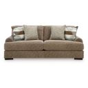The appearance of Meadowleaf Sofa In Pecan designed by Signature Design by Ashley in the modern / contemporary interior design. This pecan piece of furniture was selected by 1StopBedrooms from Meadowleaf Collection to add a touch of cosiness and style into your home. Sku: NC8150538. Material: Fabric.