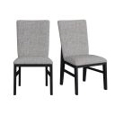 Megan Dining Side Chair Set of 2 In Grey and Black