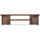 Melange Contours Cocktail Table In Dark Wood