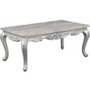 The appearance of Melrose Coffee Table In Silver designed by Galaxy Home Furnishings in the modern / contemporary interior design. This silver piece of furniture  was selected by 1StopBedrooms from Melrose Collection to add a touch of cosiness and style into your home. Sku: 601955552158. Material: Wood.
