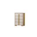 Melrose Farmhouse Melamine MDF Chest in Natural and White
