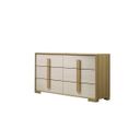 Melrose Farmhouse Melamine MDF Dresser in Natural and White