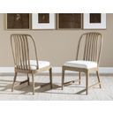 The appearance of Melrose Spindle Back Side Chair Set of 2 In Cloud White and Desert Oak designed by Legacy Classic in the modern / contemporary interior design. This cloud white and desert oak piece of furniture  was selected by 1StopBedrooms from Melrose Collection to add a touch of cosiness and style into your home. Sku: 4230-140. Material: MDF.