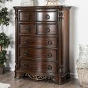 The appearance of Menodora Chest designed by Furniture of America in the traditional interior design. This brown cherry piece of furniture was selected by 1StopBedrooms from Menodora Collection to add a touch of cosiness and style into your home. Sku: CM7311C. Material: Wood.