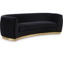 Julian Velvet Sofa In Black