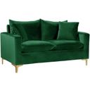 Naomi Velvet Loveseat In Green