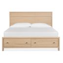 Merrifield Queen Panel Storage Bed In Sandstone Beige