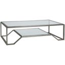 The appearance of Metal Designs Byron Rectangular Cocktail Table In Silver Leaf designed by Artistica Home in the modern / contemporary interior design. This silver leaf piece of furniture  was selected by 1StopBedrooms from Metal Designs Collection to add a touch of cosiness and style into your home. Sku: 2230-945-47. Material: Metal.