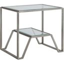 The appearance of Metal Designs Byron Rectangular End Table In Silver Leaf designed by Artistica Home in the modern / contemporary interior design. This silver leaf piece of furniture  was selected by 1StopBedrooms from Metal Designs Collection to add a touch of cosiness and style into your home. Sku: 2230-955-47. Material: Metal.