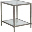 The appearance of Metal Designs Claret Rectangular End Table In Silver Leaf designed by Artistica Home in the traditional interior design. This silver leaf piece of furniture  was selected by 1StopBedrooms from Metal Designs Collection to add a touch of cosiness and style into your home. Sku: 2233-953-47. Material: Metal.