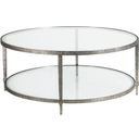 The appearance of Metal Designs Claret Round Cocktail Table In Silver Leaf designed by Artistica Home in the traditional interior design. This silver leaf piece of furniture  was selected by 1StopBedrooms from Metal Designs Collection to add a touch of cosiness and style into your home. Sku: 2233-943-47. Material: Glass.
