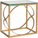 The appearance of Metal Designs Ellipse Rectangular End Table In Gold designed by Artistica Home in the modern / contemporary interior design. This gold piece of furniture  was selected by 1StopBedrooms from Metal Designs Collection to add a touch of cosiness and style into your home. Sku: 2234-955-48. Material: Metal.