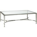 The appearance of Metal Designs Sangiovese Large Rectangular Cocktail Table In Silver Leaf designed by Artistica Home in the transitional interior design. This silver leaf piece of furniture  was selected by 1StopBedrooms from Metal Designs Collection to add a touch of cosiness and style into your home. Sku: 2011-949-47. Material: Metal.