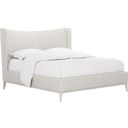 Mezzanine California King Upholstered Shelter Bed In Light Gray