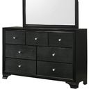 The appearance of Micah Dresser designed by Crown Mark in the transitional interior design. This black piece of furniture  was selected by 1StopBedrooms from Micah Collection to add a touch of cosiness and style into your home. Sku: B4350-1. Material: MDF.