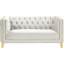Michelle Velvet Loveseat In Cream