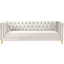 Michelle Velvet Sofa In Cream