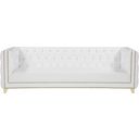 The appearance of Michelle Vegan Leather Sofa In White designed by Meridian in the modern / contemporary interior design. This white piece of furniture was selected by 1StopBedrooms from Michelle Collection to add a touch of cosiness and style into your home. Sku: 651White-S. Material: Wood.