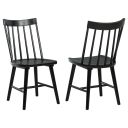 The appearance of Middleton Solid Wood Dining Side Chair Set of 2 In Black designed by Coaster in the country / farmhouse interior design. This black piece of furniture was selected by 1StopBedrooms from Middleton Collection to add a touch of cosiness and style into your home. Sku: 108546BLK. Material: Plywood.