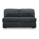 The appearance of Midnight-Madness Armless Loveseat In Gunmetal designed by Signature Design by Ashley in the modern / contemporary interior design. This gunmetal piece of furniture  was selected by 1StopBedrooms from Midnight-Madness Collection to add a touch of cosiness and style into your home. Sku: 9810534. Material: Fabric.