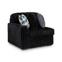 The appearance of Midnight-Madness Left-Arm Facing Corner Chair In Onyx designed by Signature Design by Ashley in the modern / contemporary interior design. This onyx piece of furniture was selected by 1StopBedrooms from Midnight-Madness Collection to add a touch of cosiness and style into your home. Sku: 9810364. Material: Fabric.