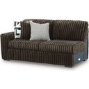 The appearance of Midnight-Madness Left-Arm Facing Sofa In Chocolate designed by Signature Design by Ashley in the modern / contemporary interior design. This chocolate piece of furniture was selected by 1StopBedrooms from Midnight-Madness Collection to add a touch of cosiness and style into your home. Sku: 9810466. Material: Velvet.