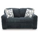 The appearance of Midnight-Madness Loveseat In Gunmetal designed by Signature Design by Ashley in the modern / contemporary interior design. This gunmetal piece of furniture  was selected by 1StopBedrooms from Midnight-Madness Collection to add a touch of cosiness and style into your home. Sku: 9810535. Material: Polyester.