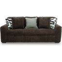 The appearance of Midnight-Madness Sofa In Chocolate designed by Signature Design by Ashley in the modern / contemporary interior design. This chocolate piece of furniture was selected by 1StopBedrooms from Midnight-Madness Collection to add a touch of cosiness and style into your home. Sku: 9810438. Material: Corduroy.