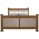The appearance of Mission Hill Medium Harvest Queen Slat Panel Bed designed by A-America in the modern / contemporary interior design. This brown piece of furniture was selected by 1StopBedrooms from Mission Hills Collection to add a touch of cosiness and style into your home. Sku: MIHHA504F;MIHHA504H;MIHHA504V. Bed Type: Panel Bed. Material: Wood. Bed Size: Queen.