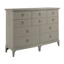 Milan Catherine 10 Drawer Dresser In Bronze and Stone