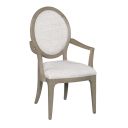 Milan Clover Arm Chair Set of 2 In Bronze and Stone