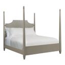 Milan Patterson Queen Poster Bed In Bronze and Stone