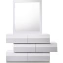 The appearance of Milan White Lacquer Dresser and Mirror designed by J&M in the modern / contemporary interior design. This white piece of furniture was selected by 1StopBedrooms from Milan Collection to add a touch of cosiness and style into your home. Sku: 17687-DM. Material: Wood.