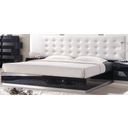 The appearance of Milan Black Lacquer Queen Platform Bed designed by J&M in the modern / contemporary interior design. This black piece of furniture  was selected by 1StopBedrooms from Milan Collection to add a touch of cosiness and style into your home. Sku: 176871-Q. Bed Type: Platform Bed. Material: Leather. Bed Size: Queen.