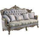 Miliani Sofa with 5 Pillows In Fabric and Antique Bronze