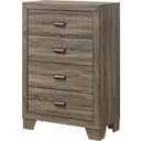 The appearance of Millie Chest In Grey designed by Crown Mark in the transitional interior design. This grey piece of furniture was selected by 1StopBedrooms from Millie Collection to add a touch of cosiness and style into your home. Sku: B9200-44. Material: MDF.