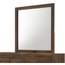 The appearance of Millie Mirror (Brown Cherry) designed by Crown Mark in the modern / contemporary interior design. This brown cherry piece of furniture  was selected by 1StopBedrooms from Millie Collection to add a touch of cosiness and style into your home. Sku: B9250-11. Material: MDF.
