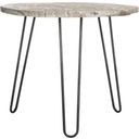 The appearance of Mindy Grey and White Wash Wood Top Dining Table designed by Safavieh in the modern / contemporary interior design. This natural piece of furniture was selected by 1StopBedrooms from Mindy Collection to add a touch of cosiness and style into your home. Sku: DTB6500A. Material: Iron. Table Top Shape: Free Form. Size: 35" x 39".
