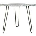 The appearance of Mindy Natural Wood Top Dining Table designed by Safavieh in the modern / contemporary interior design. This natural piece of furniture was selected by 1StopBedrooms from Mindy Collection to add a touch of cosiness and style into your home. Sku: DTB6500B. Material: Iron. Table Top Shape: Free Form. Size: 39".
