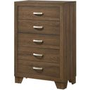 The appearance of Miquell Chest (Oak) designed by ACME in the transitional interior design. This oak piece of furniture was selected by 1StopBedrooms from Miquell Collection to add a touch of cosiness and style into your home. Sku: 28056. Material: Wood.
