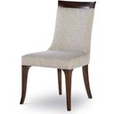 The appearance of Mira Dining Chair In Brunette designed by Century Furniture in the modern / contemporary interior design. This brunette piece of furniture  was selected by 1StopBedrooms from Citation Collection to add a touch of cosiness and style into your home. Sku: B1H-551. Material: Upholstery.