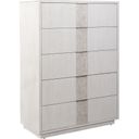 The appearance of Mirage Drawer Chest designed by Liberty in the modern / contemporary interior design. This white piece of furniture was selected by 1StopBedrooms from Mirage Collection to add a touch of cosiness and style into your home. Sku: 946-BR41. Material: Rubberwood.