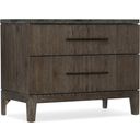 The appearance of Miramar Aventura Dark Wood San Marcos Stone Top Nightstand designed by Hooker in the transitional interior design. This dark wood piece of furniture was selected by 1StopBedrooms from Miramar Aventura Collection to add a touch of cosiness and style into your home. Sku: 6202-90015-DKW. Material: Oak.