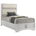 The appearance of Miranda 54 Inch Upholstered Twin Panel Bed In White designed by Coaster in the modern / contemporary interior design. This white piece of furniture was selected by 1StopBedrooms from Miranda Collection to add a touch of cosiness and style into your home. Sku: 205110TB1;205110TB2. Bed Type: Panel Bed. Material: Polyester. Bed Size: Twin.