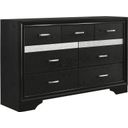 The appearance of Miranda 7-drawer Dresser Black and Rhinestone designed by Coaster in the modern / contemporary interior design. This black piece of furniture  was selected by 1StopBedrooms from Miranda Collection to add a touch of cosiness and style into your home. Sku: 206363. Material: Wood.