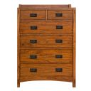 The appearance of Mission Hill Medium Harvest 6 Drawer Chest designed by A-America in the modern / contemporary interior design. This brown piece of furniture was selected by 1StopBedrooms from Mission Hills Collection to add a touch of cosiness and style into your home. Sku: MIHHA5600. Material: Wood.